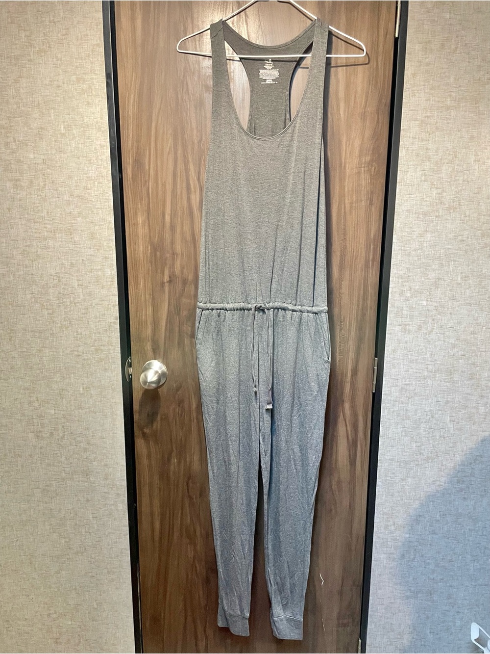 Secret Treasures Gray Sleeveless Long Jumpsuit